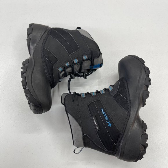 Columbia Rope Tow Black Waterproof Winter Snow Boots Shoes Youth Sz 4 - Picture 5 of 7